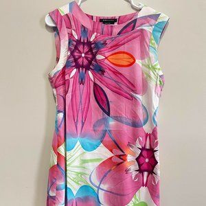 BCBGMaxazria Floral Slip Dress, Pink/Multicolor, Size M